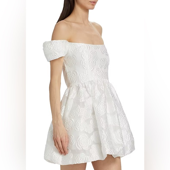 Amanda Uprichard White Strapless Floral Dress - Picture 1 of 5